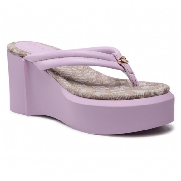Coach Shoes - NWT Coach Franki Flip Flop in Violet Size 8